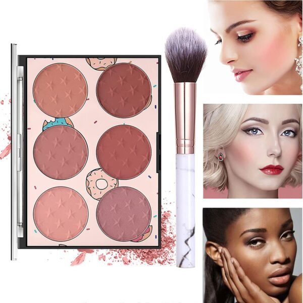 12-Color Pro Makeup Kit for Women - Eyeshadow, Foundation, Lipstick, Blush, Brushes, Eyeliner Stamp - Image 7