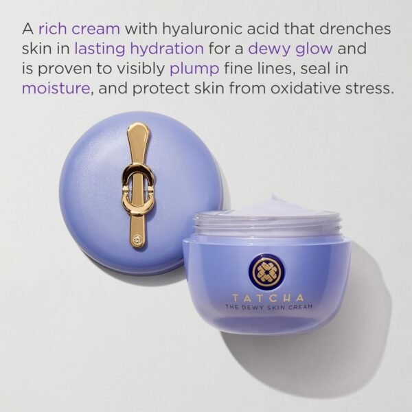 TATCHA The Dewy Skin Cream | Rich Face Cream to Hydrate, Plump and Protect Dry and Combo Skin, 50 ml | 1.7 oz - Image 3