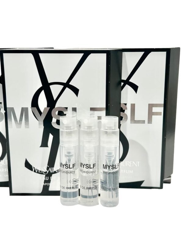 YVES SAINT LAURENT MYSLF YSL Sample Spray Perfume Trial Size Partially Filled Vials 1.2 ml / 0.04 fl oz (set of 3), Black - Image 4