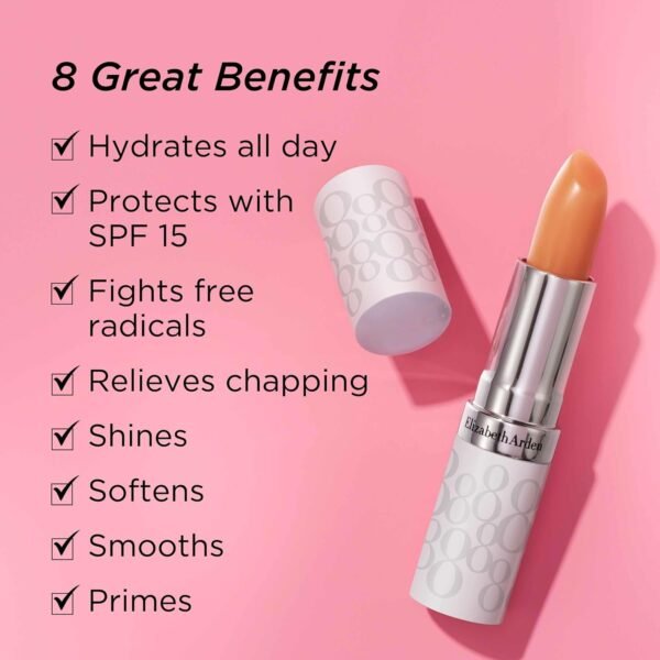 Elizabeth Arden Eight Hour Cream Lip Protectant Stick, Moisturizing Balm, Sheer with Sunscreen, SPF 15, Repairs Cracked Lips, 0.13 oz - Image 6