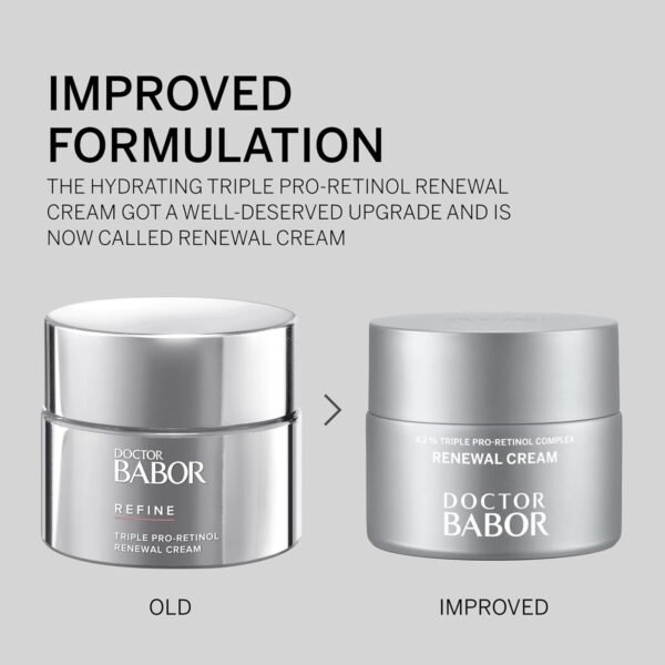 BABOR DOCTOR Renewal Cream | Regenerating anti-aging and anti-pigmentation face cream with pro-retinol complex | For radiant, rejuvenated skin | Refines the complexion | Vegan | 50ml - Image 3