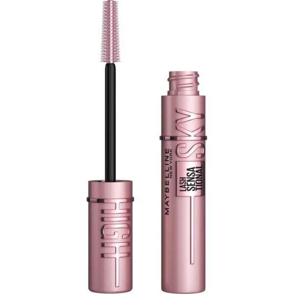 Maybelline Lash Sensational Sky High Washable Mascara Makeup, Volumizing, Lengthening, Defining, Curling, Multiplying, Buildable Formula, Blackest Black, 1 Count - Image 2