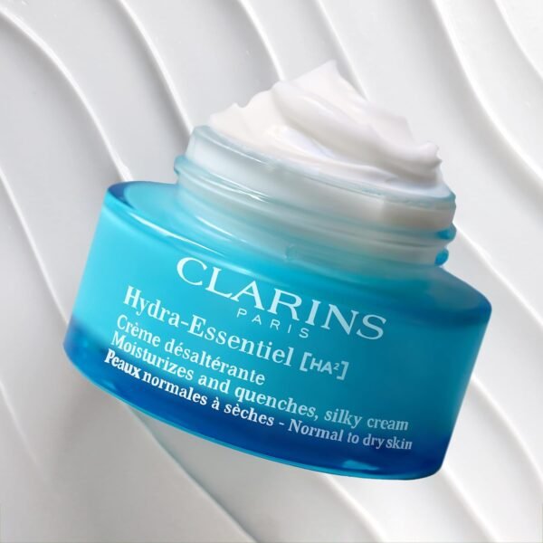 Clarins Hydra-Essentiel Silky Cream|Intensely Hydrating Moisturizer|60 Seconds to Plumper Skin*|Nourishes, Comforts and Softens|Double Dose Hyaluronic Acid|Normal-Dry Skin|1.7 Ounces - Image 7
