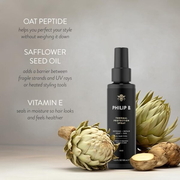 PHILIP B Thermal Protection Spray 4.2 oz. (125 ml) | Plump, Shine & Protect Hair from Heated Hair Tools - Image 4
