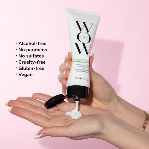 COLOR WOW One Minute Transformation – Instant frizz fix| Nourishing styling cream smooths, tames + defrizzes on the spot| Avocado oil + Omega 3’s hydrate, repair for silkier, smoother texture - Image 7