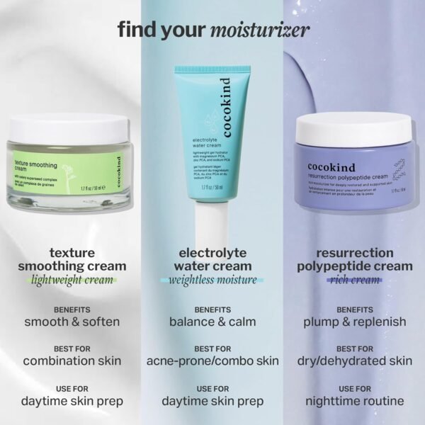 Cocokind Electrolyte Water Cream | Lightweight Water Gel Moisturizer | Balanced Hydrating Day Cream for All Skin Types | 1.7 Fl Oz - Image 9