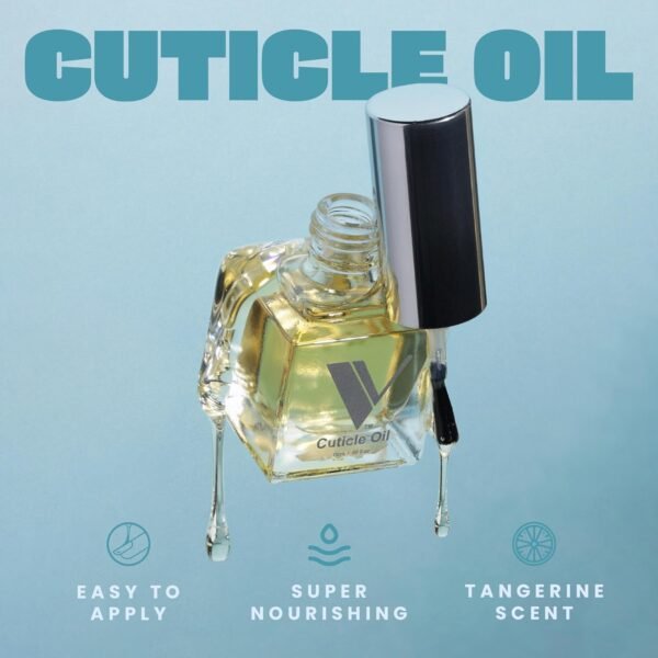 V Beauty Pure Cuticle Oil Nail Care - Natural Nail Oil Cuticle Softener Moisturizes & Conditions Cuticle Area & Nail Beds - Cuticle Care Nail Products for Manicure & Pedicure, 15ml - Image 3