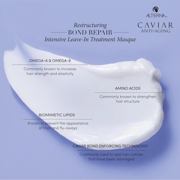 Alterna Haircare CAVIAR Anti-Aging Restructuring Bond Repair Intensive Leave-In Treatment Masque 1.7oz | Repairs, Strengthens and Protects Damaged Hair - Image 6