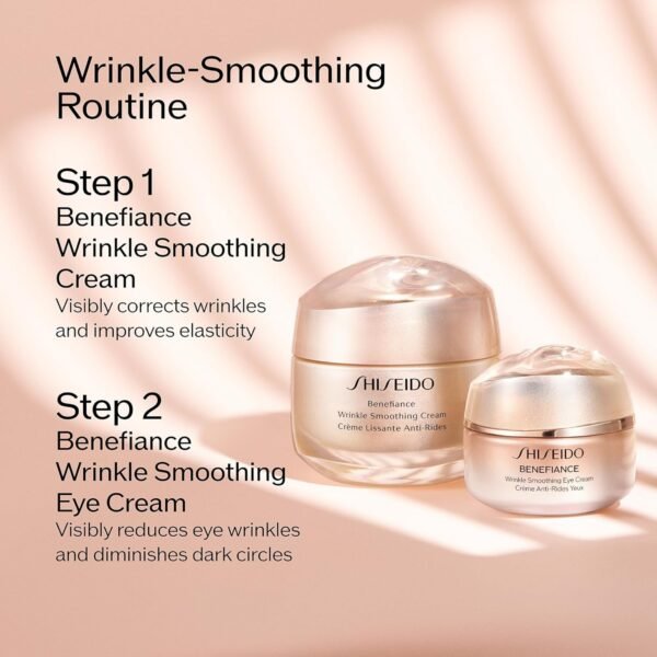 Shiseido Benefiance Wrinkle Smoothing Eye Cream - 15 mL - Visibly Improves Five Types of Eye Wrinkles, Dark Circles & Puffiness - 48-HR Hydration - All Skin Types - Non-Comedogenic - Image 8
