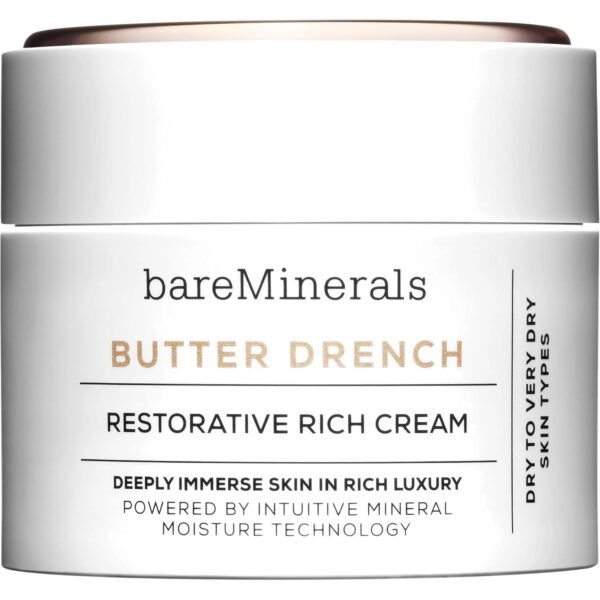 bareMinerals Butter Drench Restorative Rich Face Cream, Hydrating Face Lotion, Helps Skin Retain Moisture, Soothes Dry Skin, Non-Comedogenic, Vegan - Image 2