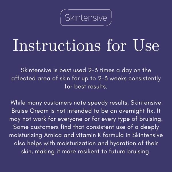 SKINTENSIVE Arnica Bruise Cream for Thin Skin - Moisturizing, Vitamin K C and E, Skin Renewal, 4 Oz - Image 9