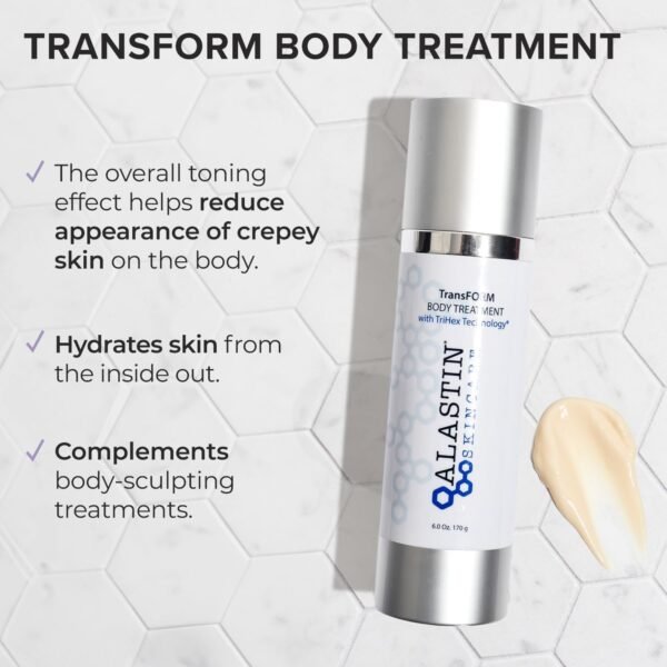 ALASTIN Skincare TransFORM Body Treatment Skin Firming Lotion (6 oz) Hydrating Cream Moisturizer to Help Erase Signs of Aging | Repair Crepey Skin - Image 3
