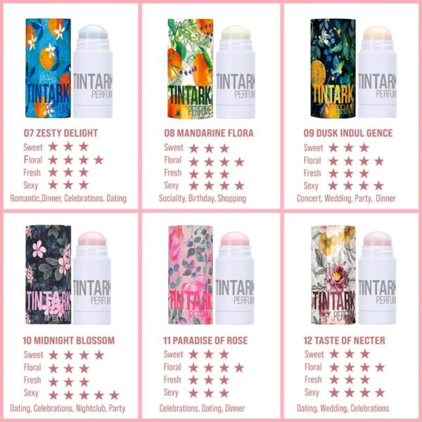 Solid Perfume Stick, Portable Travel Fragrances for Women, Long Lasting, Inspired by Byredo Rose of No Man's Land, Natural & Safe Ingredients (11 Paradise of Rose) - Image 5