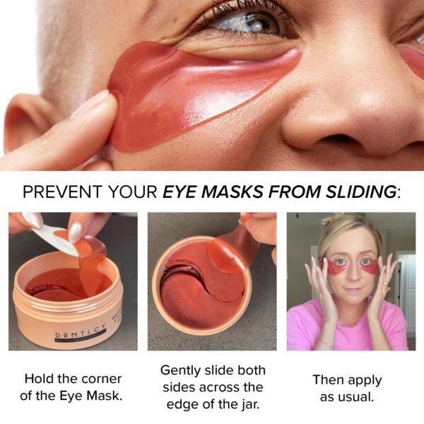 DRMTLGY Brightening Eye Masks (30 Pairs) - Caffeine Eye Masks for Dark Circles and Puffiness with Hyaluronic Acid, Eye Patches for Puffy Eyes - Image 4