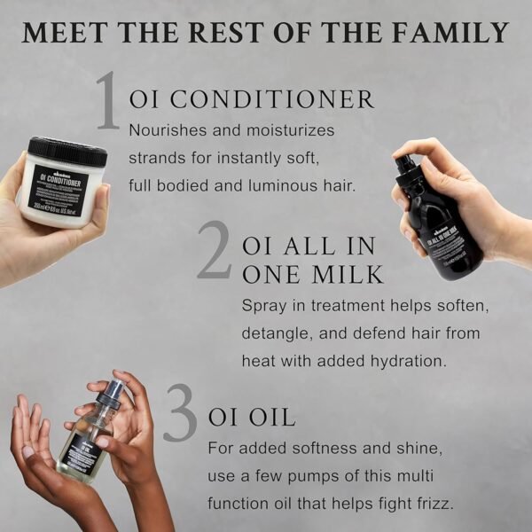 Davines OI All in One Milk | Hair Milk Spray | Powerful Hair Detangler + Hydrating Leave-In Treatment | Smoothes Frizzy Hair - Image 8