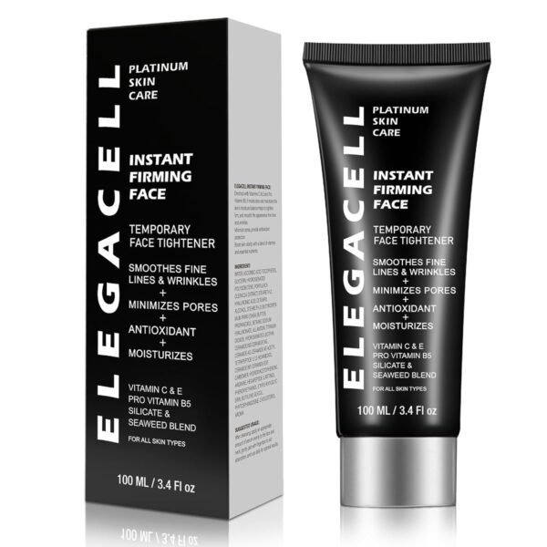 Elegacell Face Tightener Instant Face Lift Cream Temporary Frim Skin Tightening and Lifting Cream-Smooth the Look of Fine Lines 100ml, 3.4 fl.oz - Pack of 2 - Image 9