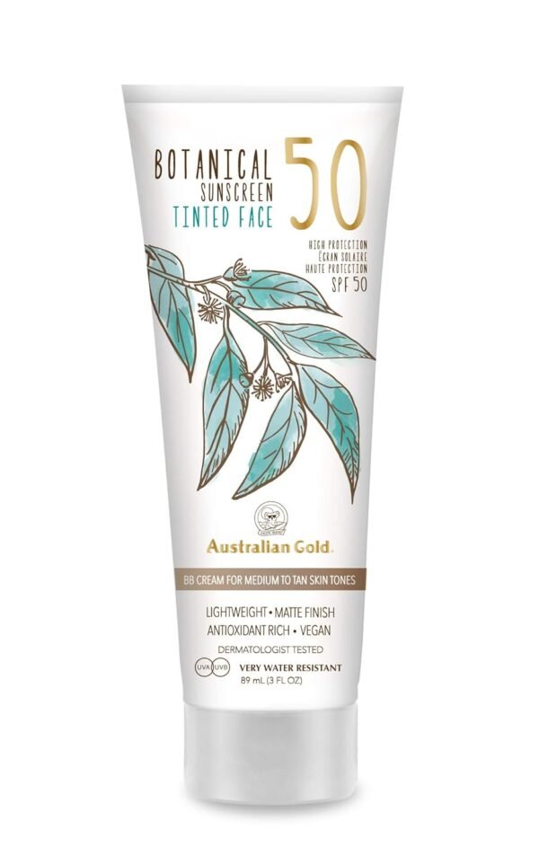 Australian Gold - Botanical Tinted Face Cream SPF 50 - Medium/Tan Black 89 ml (Pack of 1) - Image 7