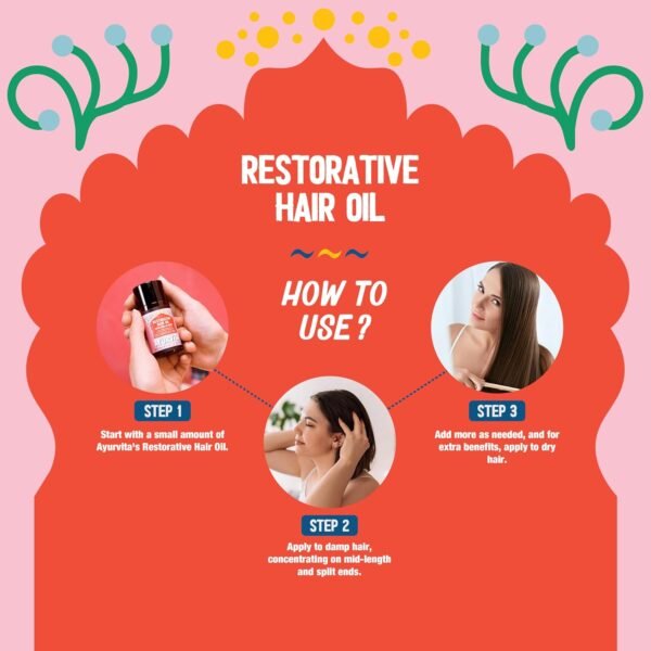 Restorative Hair Oil - Amla for Strengthening & Neem for Preventing Dryness and Dandruff - For Dry, Damaged Hair Growth - For Men & Women - 2 fl oz - Image 9