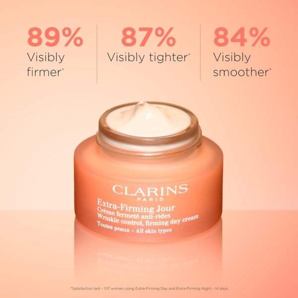 Clarins Extra-Firming Day Cream | Anti Aging Moisturizer | Skin Looks More Radiant, Visibly Firmer and Plumper After 28 Days* | Smoothes Appearance of Lines and Wrinkles | Evens Skin Tone | Hydrates - Image 3