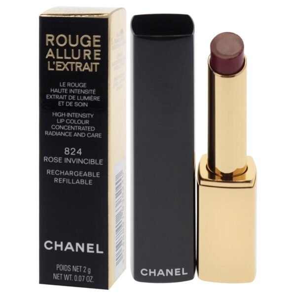 Chanel Rouge Allure Lextrait Lipstick - 824 Rose Invincible for Women - 0.07 oz Lipstick (Refillable) - Image 5