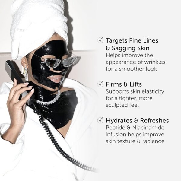 111SKIN Black Diamond Lifting & Firming Neck Mask, Hydrogel Neck Wrinkle Masks for Fine Lines & Sagging Skin on Chest & Décolletage with Peptide & Niacinamide, 5 Sheet Masks (1.45 fl oz Each) - Image 5