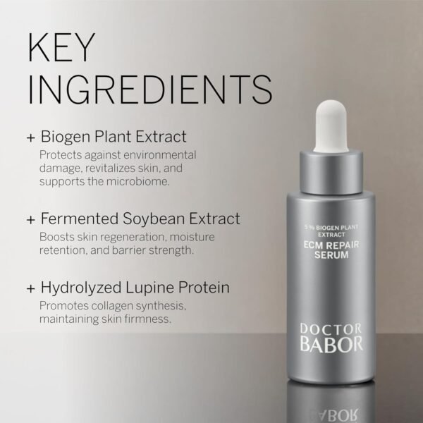 DOCTOR BABOR Regeneration ECM Repair Serum, Restore & Regenerate with Collagen and Hyaluronic Acid, Optimize Skin Elasticity and Density, Visibly Smoother & Firmer Complexion, 1 oz - Image 4