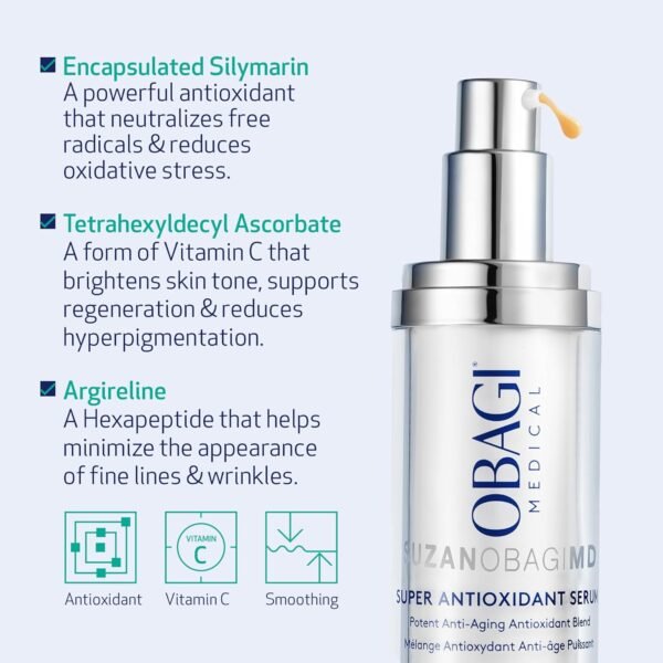 SUZANOBAGIMD Super Antioxidant Serum – Reduces Oxidative Stress & Irritation, Minimizes Appearance of Fine Lines & Wrinkles, Brightens Skin Tone & Boosts Hydration – Safe for Sensitive Skin – 1 oz - Image 7