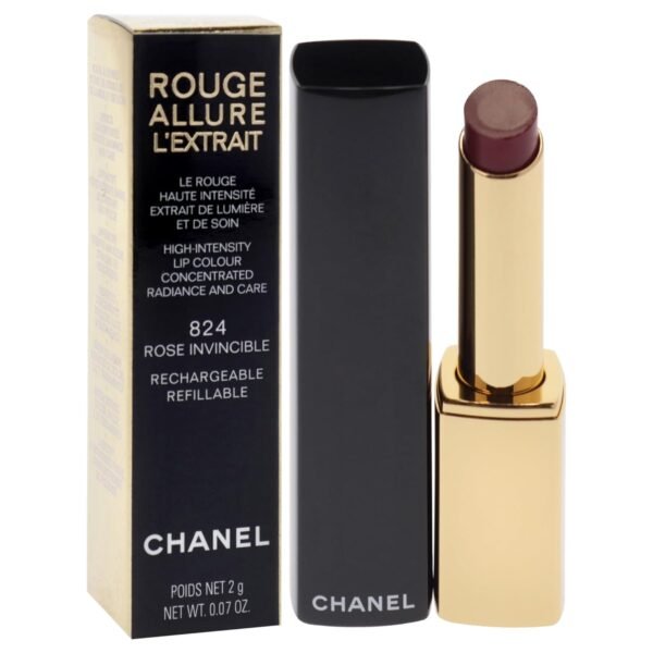 Chanel Rouge Allure Lextrait Lipstick - 824 Rose Invincible for Women - 0.07 oz Lipstick (Refillable) - Image 4