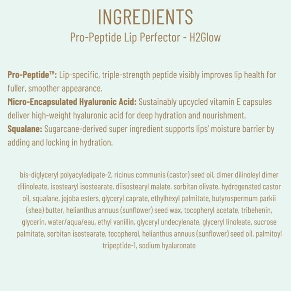 Biossance Pro-Peptide Lip Perfector – Triple-Treat Vegan Lip Balm – Deeply Hydrating with Pro-Peptides & Hyaluronic Acid – Enhances Natural Lip Color – Silky, Glossy Finish - Image 3