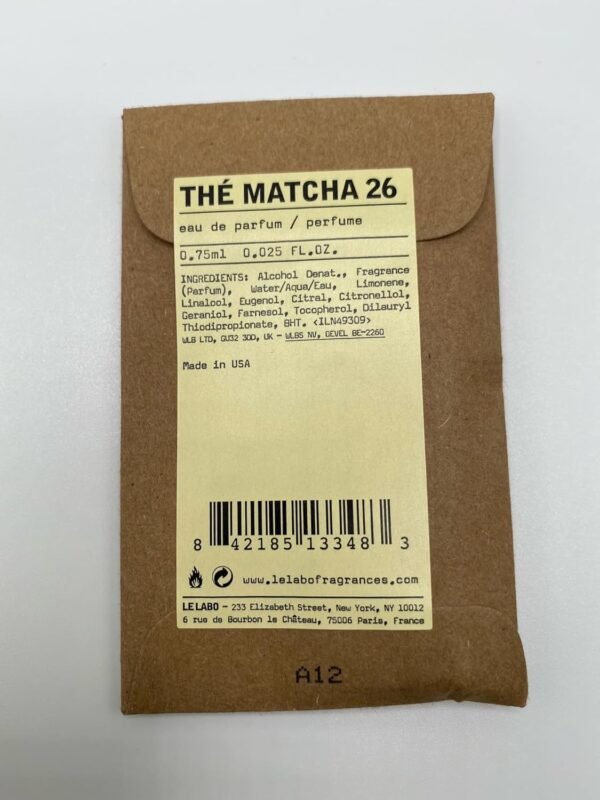 Le Labo THE MATCHA 26 eau de parfum 0.75 ml/0.025 fl oz vial - Image 2