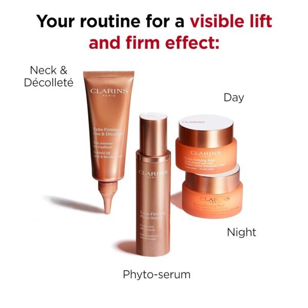 Clarins Extra-Firming Neck and Décolleté Cream | Award-Winning | Anti-Aging Moisturizer | Visibly Firms, Smoothes and Lifts | Minimizes Appearance Of Wrinkles | Targets Dark Spots | 2.5 Ounces - Image 8