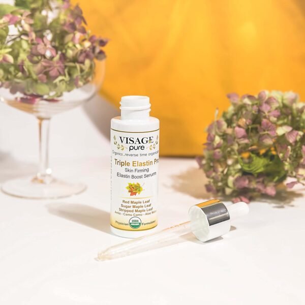 Triple Elastin Pro - Skin Firming Elastin Boost Face Serum - Contains "GCGs" That Increases the Skin's Elastin and Elasticity - USDA Organic - Physician Formulated - Research Supported - Image 7