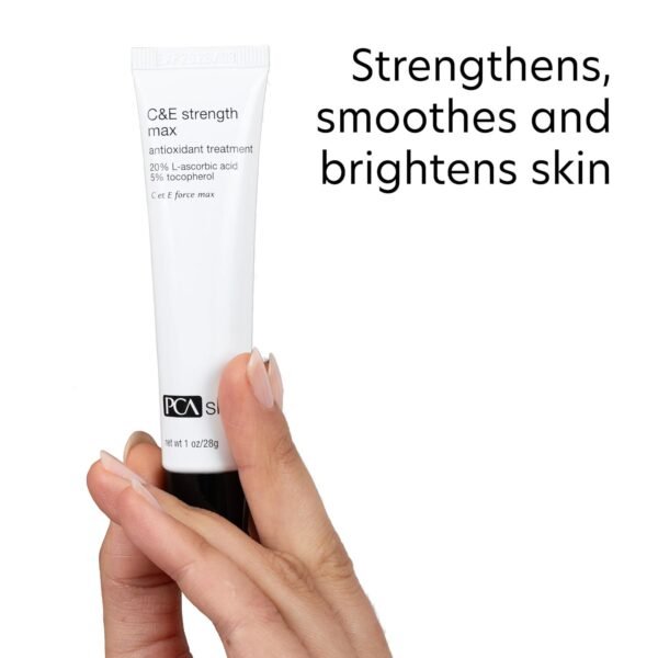 PCA SKIN Strength Max Vitamin E and Vitamin C Serum, Anti Wrinkle Face Serum for Brightening Skin, 1.0 fl oz Tube - Image 4
