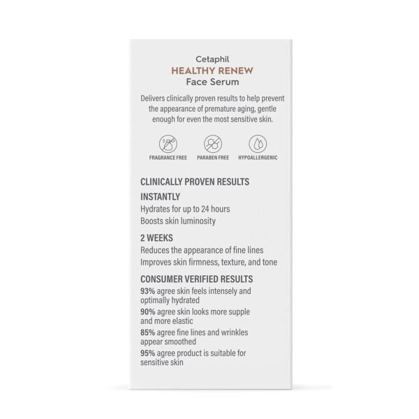 Cetaphil Healthy Renew Anti Aging Face Serum 1 Oz, Retinol Alternative Serum for Face with Niacinamide & Peptides, Skincare for Sensitive Skin with Vitamin B Complex, Fragrance Free - Image 13