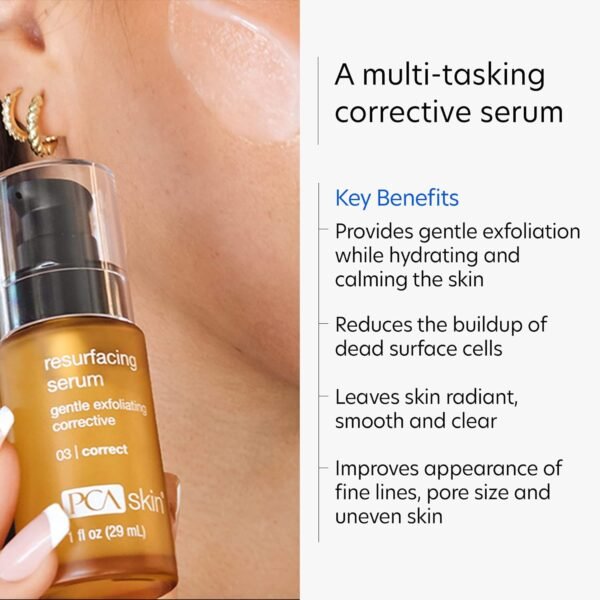 PCA SKIN Resurfacing Serum - Gentle Exfoliating Facial Corrective with Lactic & Glycolic Acid for Bright, Even Skin (1 fl oz) - Image 4