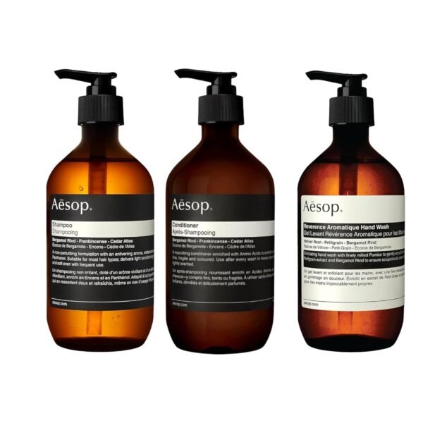 Aesop Hand and Hair Care Kit | Resurrection Hand Wash + Shampoo and Conditoner Set | Paraben-Free, Cruelty-Free & Vegan | Set of 3 (16.9 oz each) - Image 2