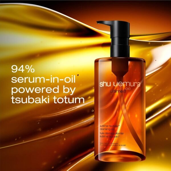 shu uemura Ultime8 Sublime Tsubaki Cleansing Oil, Gentle Makeup Remover and Facial Cleanser for All Skin Types - Image 5