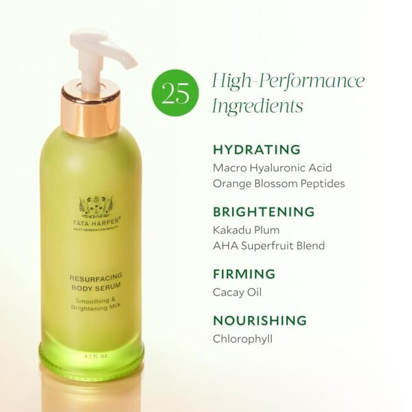 Tata Harper Resurfacing Body Serum, Brightening and Smoothing Body Serum, Botanical Retinol Alternatives, Natural Skincare, Natural Body Care, 125ml - Image 4