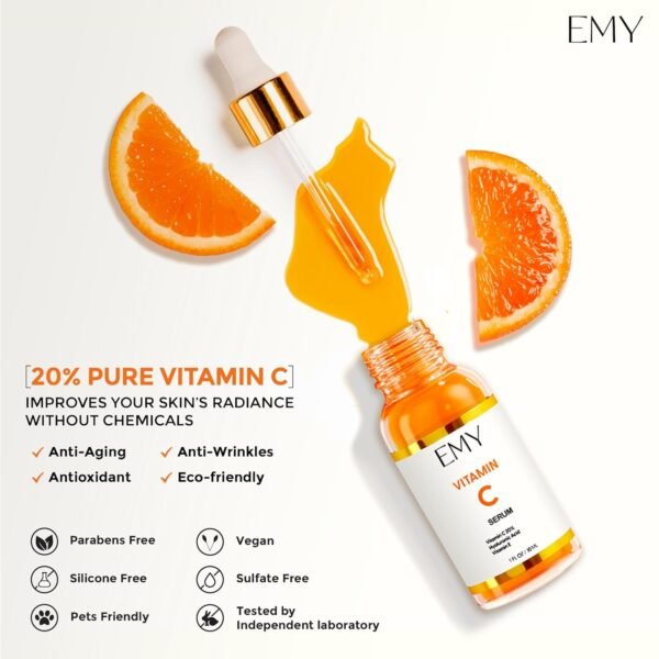 Vitamin C Serum Hyaluronic Acid Anti-aging Face Moisturizer Nourishing Protects your skin Anti-wrinkle care Collagen Glycerin Ascorbic Acid Plumping Cream - Image 5