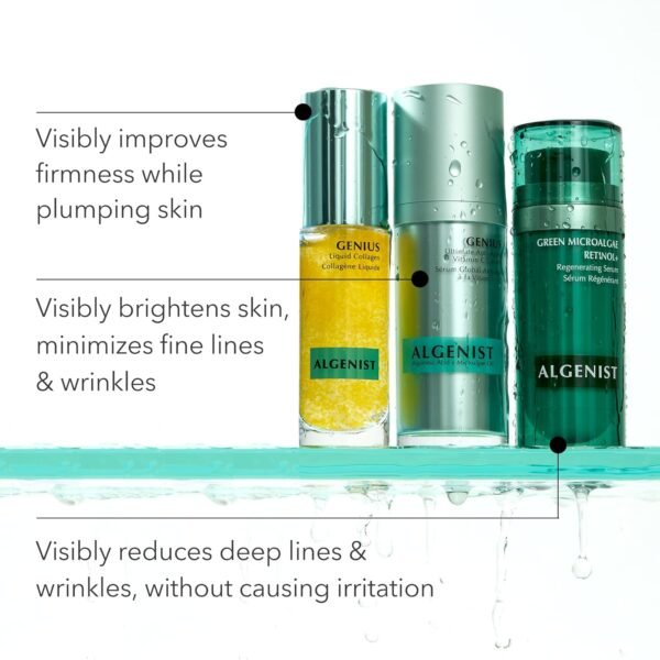 Algenist GENIUS Liquid Collagen Serum - Firming and Hydrating Face Serum with Collagen + Vitamin E - Helps Visibly Minimize Fine Lines + Wrinkles and Improve Elasticity (30ml) - Image 5