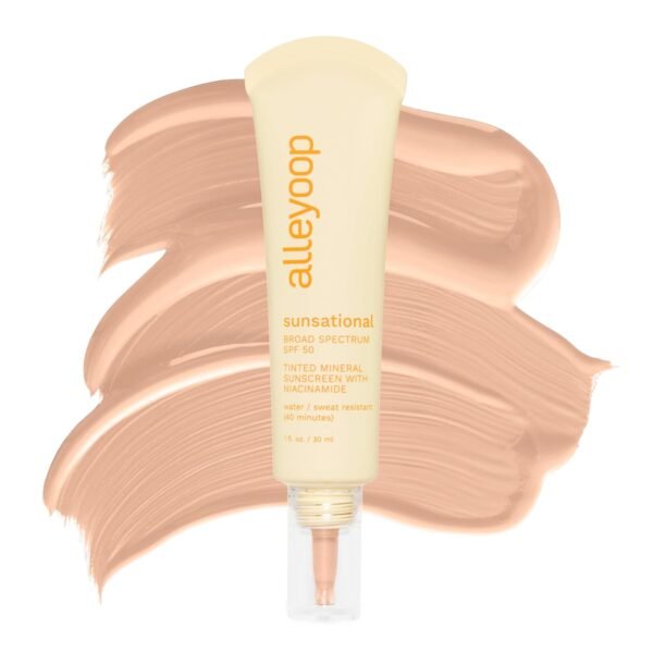Alleyoop Sunsational Tinted Moisturizer SPF 50 for Face Broad Spectrum – 100% Mineral Face Sunscreen with Jojoba, Hydrating & Soothing Tinted Sunscreen, Vegan & Cruelty-Free (Glimmer) - Image 2