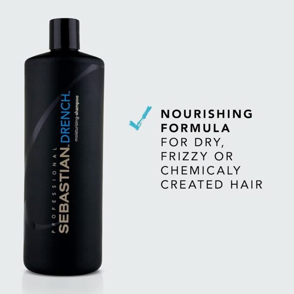 Sebastian Professional Drench Shampoo| Deep Moisturizing for Dry, Frizzy & Chemically Treated Hair - Image 4
