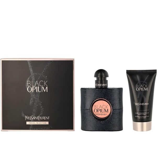 Black Opium by Yves Saint Laurent Eau de Parfum Spray 50ml & Shimmering Moisturising Fluid 50ml - Image 2