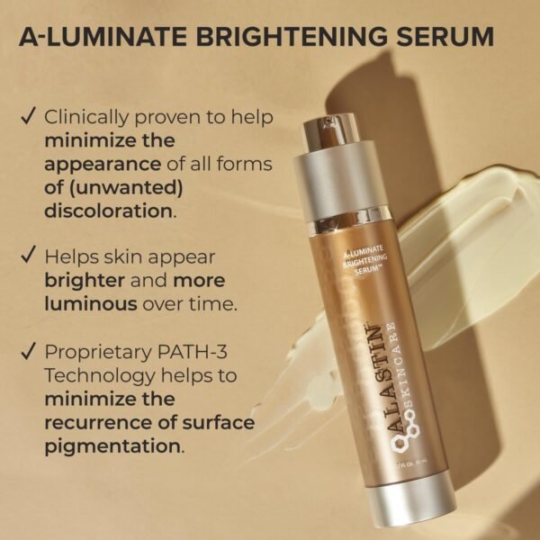ALASTIN Skincare A-LUMINATE Face Serum (1.7 oz) | Anti-Aging Formula Helps Minimize Fine Lines & Wrinkles | Reduce Dark Spots, Uneven Tone, Hyperpigmentation - Image 3