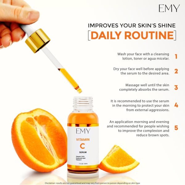 Vitamin C Serum Hyaluronic Acid Anti-aging Face Moisturizer Nourishing Protects your skin Anti-wrinkle care Collagen Glycerin Ascorbic Acid Plumping Cream - Image 6