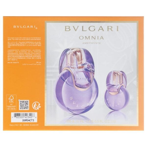 Bvlgari Omnia Amethyste for Women - 2 Pc Gift Set 3.4oz EDT Spray, 0.5oz EDT Spray - Image 8