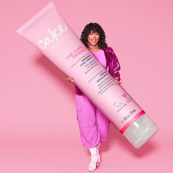 Cake Beauty Curl Defining Cream, The Curl Friend - Moisturizes and Defines Curls – For Frizz Control & Detangling - Avocado Oil, Soybean Oil & Shea Butter – For Curly Hair- 6 Fl Oz / 177 mL - Image 3