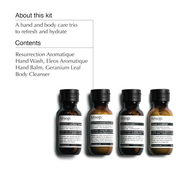 Aesop Arrival Travel Set | Hair and Body Care Staples to Help Refresh | 1.7oz / 50mL (Pack of 4) - Image 4