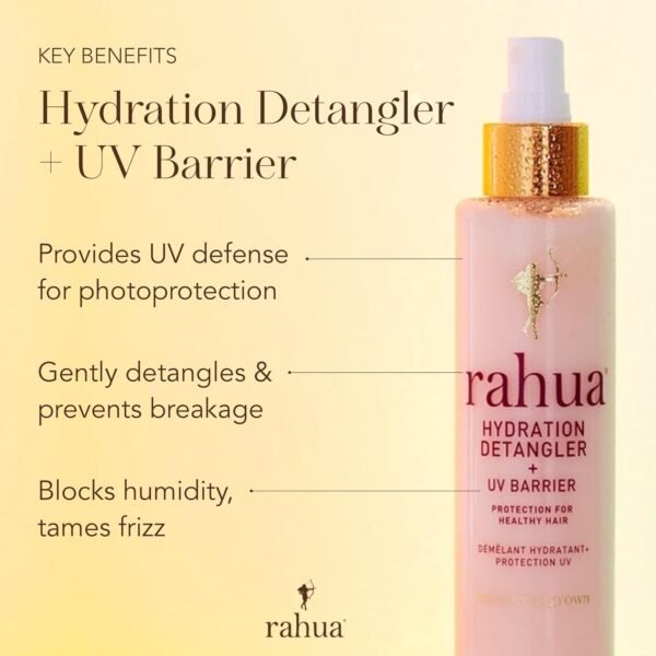 Rahua Hydration Detangler Spray + UV Barrier, 6.5 Fl Oz, Detangling Leave in Hair Care Softens Hair, Smooths Frizz, Supports Breakage & Damage, Conditioning for Brushable Shiny Hair, All Hair Types - Image 3