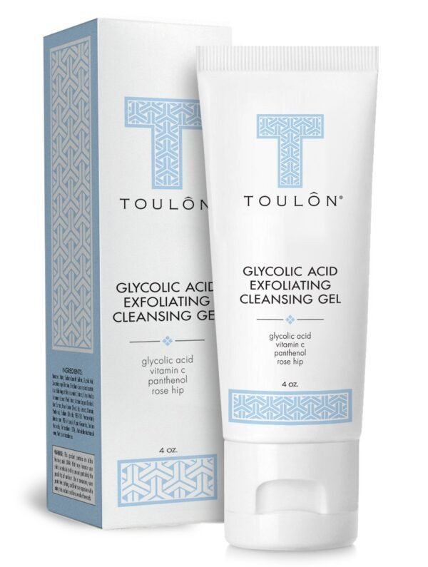 TOULON Glycolic Acid Facial Cleanser: Alpha Hydroxy Face Wash with AHA, Vitamin C & Rose Hip to Exfoliate Dry, Sensitive Skin for Women & Men - Image 2